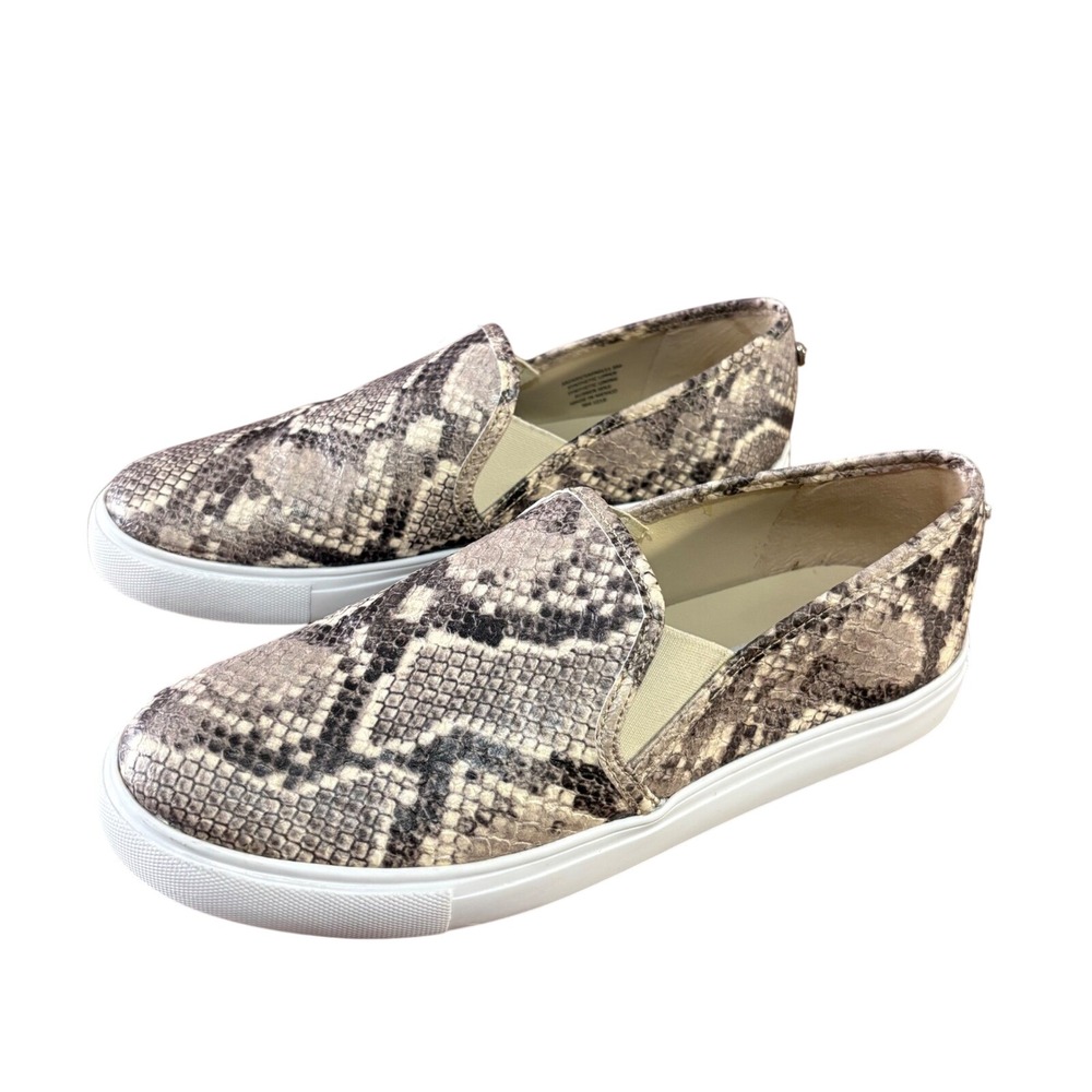 Steve Madden Safary Slip On Sneakers‎ Women 8M Snakeskin Print Excellent Flats